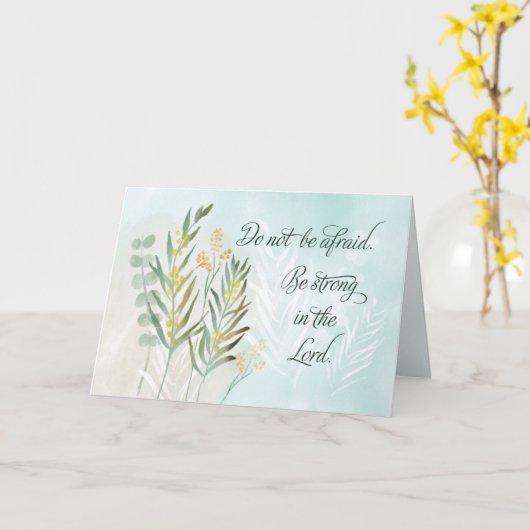 Religious Christian Enmoevement Do Not Be Afraid Kaart (Gele Bloem)