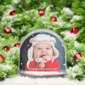 Religious Christmas Baby Photo Bible Verse Sneeuwbol (Kerstmis)