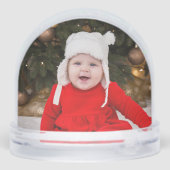 Religious Christmas Baby Photo Bible Verse Sneeuwbol (Achterkant)
