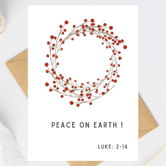 Religious Christmas Card With Bible Verse Feestdagen Kaart
