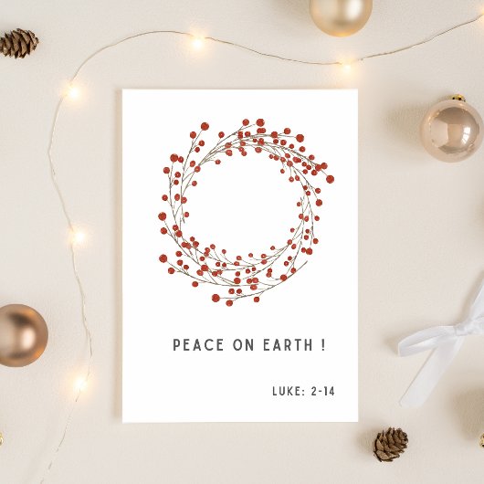 Religious Christmas Card With Bible Verse Feestdagen Kaart