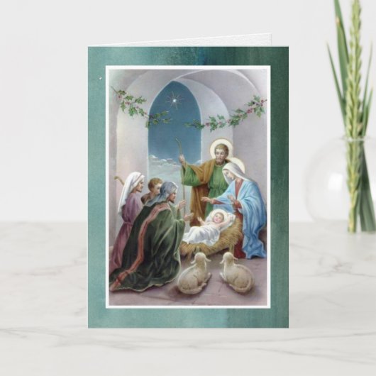 Religious Christmas Cards | Let Us Adore Feestdagen Kaart (Voorkant)