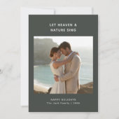 Religious Christmas | Dark Dusky Nelywed Photo Feestdagenkaart (Voorkant)