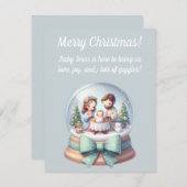 Religious Christmas Greeting Card for Kids Kaart (Voorkant / Achterkant)