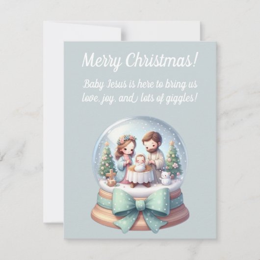Religious Christmas Greeting Card for Kids Kaart (Voorkant)