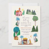 Religious Christmas Nativity Scene Party Kaart (Voorkant)