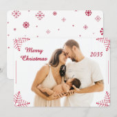 Religious Christmas Photo Card with Scripture  Feestdagenkaart (Voorkant / Achterkant)