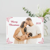 Religious Christmas Photo Card with Scripture  Feestdagenkaart (Staand voorkant)