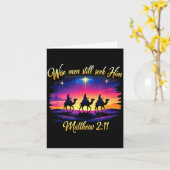 Religious Christmas Wise Men Still Seek Him 3 King Kaart (Gele Bloem)