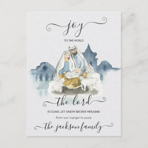 Religious Christmas with baby Jesus, Mary & Joseph Briefkaart