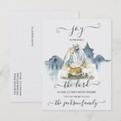 Religious Christmas with baby Jesus, Mary & Joseph Briefkaart (Voorkant / Achterkant)