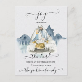 Religious Christmas with baby Jesus, Mary & Joseph Briefkaart