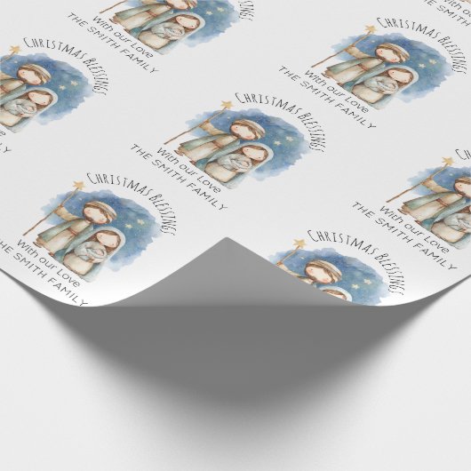 Religious Christmas Wrapping Paper - Nativity Cadeaupapier (Hoek)