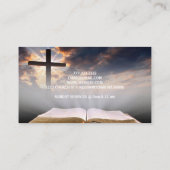 Religious Church Christianity Religion Pastor Visitekaartje (Achterkant)