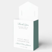 Religious Cross Boy Green First Communion Bedankdoosjes (Geopend)