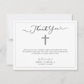 Religious Cross Funeral Thank You Card Bedankkaart (Voorkant)