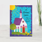 Religious Easter Cards: A Blessed Easter Feestdagen Kaart (Voorkant)