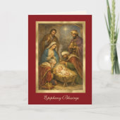Religious Epiphany Three Kings Prayer Jesus Feestdagen Kaart (Voorkant)