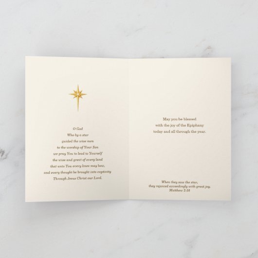Religious Epiphany Three Kings Prayer Jesus Feestdagen Kaart (Binnen)