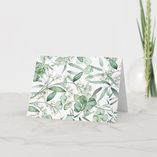 Religious Eucalyptus greenery Thank you card Bedankkaart (Achterkant)