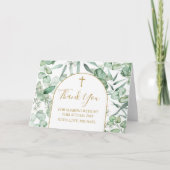 Religious Eucalyptus greenery Thank you card Bedankkaart (Voorkant)