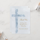 religious event blue cross thank you Card Kaart (Voorkant / Achterkant in situ)