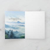 Religious Father’s Day Blue Watercolor Nature Kaart (Binnen)