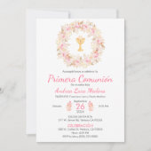 Religious First Communion Cute Wreath and Chalice Kaart (Voorkant)