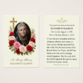 Religious Funeral Memorial Photo Prayer  Visitekaartje (Voorkant /achterkant)