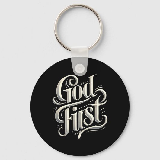 Religious God First Faith Based New Believer Cloth Sleutelhanger (Voorkant)