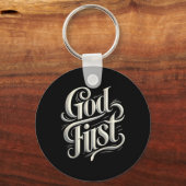 Religious God First Faith Based New Believer Cloth Sleutelhanger (Voorkant)