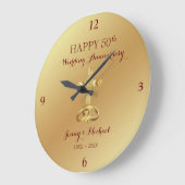 Religious Gold Cross Anniversary Large Clock Grote Klok (Hoek)