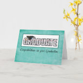 Religious Graduate in Words Congratulations on Tea Kaart (Gele Bloem)