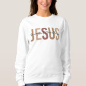 Religious Jesus Inspirerend Wit Sweatshirt (Voorkant)