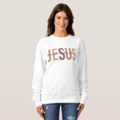 Religious Jesus Inspirerend Wit Sweatshirt (Voorkant volledig)