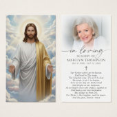 Religious Jesus The Lord's Prayer Card Visitekaartje (Voorkant /achterkant)