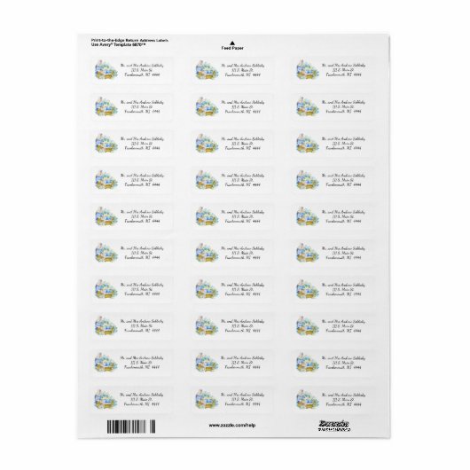 Religious Manager Scene Return Address Label (Full Sheet)