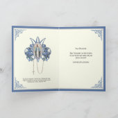 Religious Mary Floral Afstuderen Kaart (Binnen)