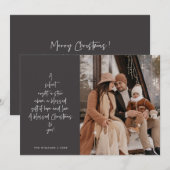 Religious, Merry Christmas, Christian Family Photo Feestdagenkaart (Voorkant / Achterkant)