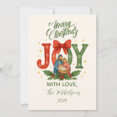 Religious Nativity Christmas Feestdagenkaart (Voorkant)