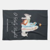 Religious Nativity Manger Christmas Theedoek (Horizontaal)