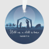 Religious Nativity Scene Bible Verse Christmas Ornament (voorkant)