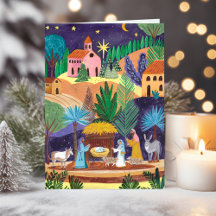 Religious Nativity Scene Glory to God Christmas