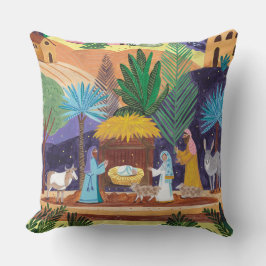 Religious Nativity Scene Glory to God Christmas Kussen