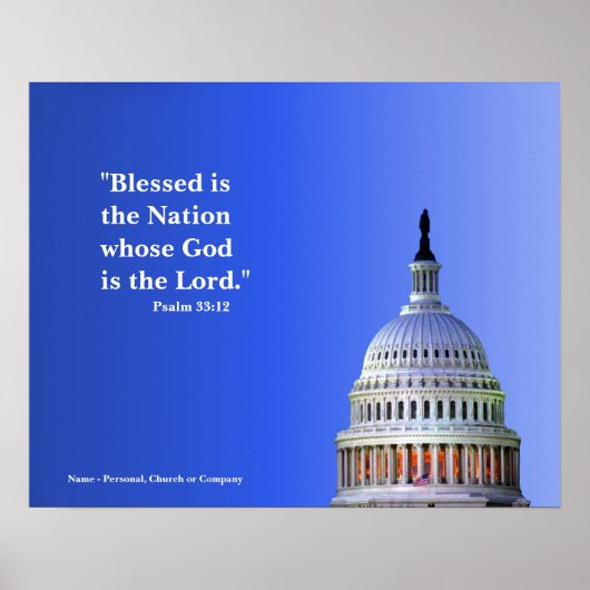 Religious Poster -- a Blessed Nation (Voorkant)