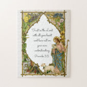 Religious Proverbs 3:5 Scripting Jesus Shepherd Legpuzzel (Verticaal)