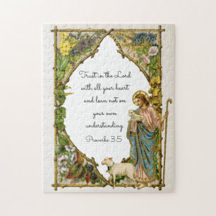 Religious Proverbs 3:5 Scripting Jesus Shepherd Legpuzzel