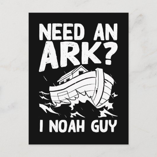 Religious Pun Christian Noah Ark Briefkaart (Voorkant)