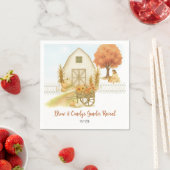 Religious Rustic Herfst Gender Reveal Napkins Servet (Insitu)