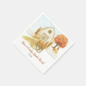 Religious Rustic Herfst Gender Reveal Napkins Servet (Hoek)